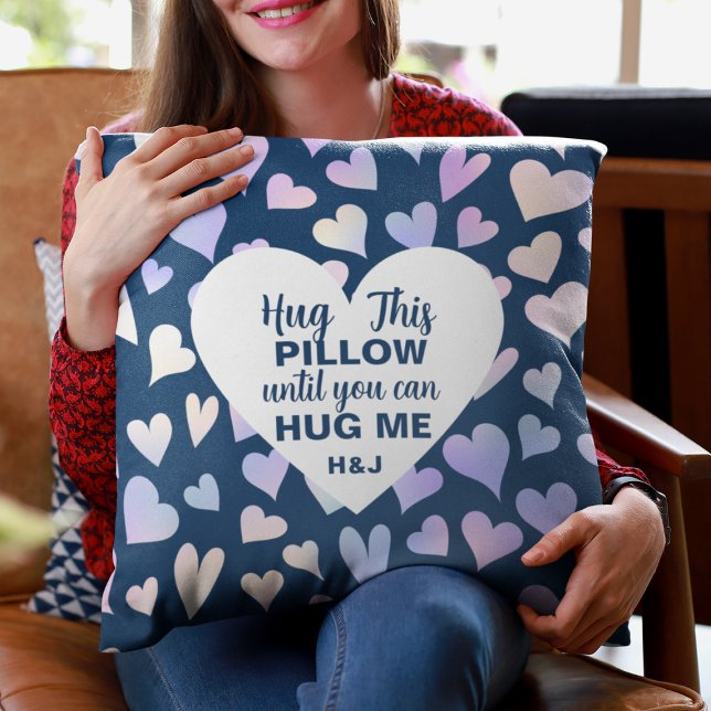 Aangepaste marine knuffel deze kussen totdat je mi (Custom Navy Hug This Pillow Until You Can Hug Me
)