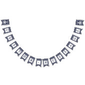 Aangepaste marine met gestreept preppy Anchor Bunt Vlaggetjes (Alle)