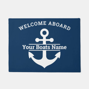 Aangepaste Marine Nautische Boot Naam Anker Deurmat
