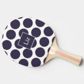 Aangepaste marine Polka Dot Ping Pong Paddle Tafeltennisbatje (Zijkant)