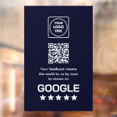 Aangepaste marine QR-code | Google Reviews-display Raamsticker (Vel 2)