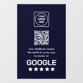 Aangepaste marine QR-code | Google Reviews-display Raamsticker (Vel)