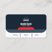 Aangepaste marine & wit Professionele zaken Visitekaartje (Voorkant)