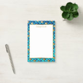 Aangepaste marineblauw- en goudzeemaidescales post-it® notes (Kantoor)