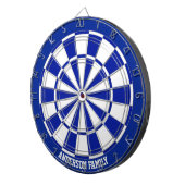 Aangepaste marineblauw en witte bicolor dartbord (Voorkant Rechts)