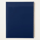 Aangepaste marineblauw goud klas van 2027 senior planner (Achterkant)