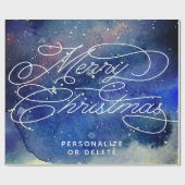 Aangepaste  marineblauw-grote kerst cadeaupapier (Vlak)