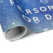 Aangepaste  marineblauw-grote kerst cadeaupapier (Rol Hoek)