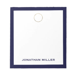 Aangepaste marineblauw Notitieblok met geborsteld