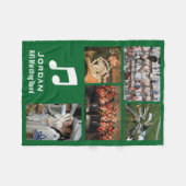 Aangepaste markeringsband 5 Fotocollage voor uw kl Fleece Deken (Voorkant (Horizontaal))