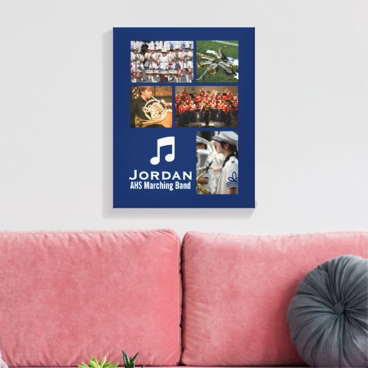 Aangepaste markeringsband Muziek Foto Collage Canvas Afdruk (Insitu (Woonkamer))