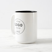 Aangepaste marketing mok met logo (Voorkant links)