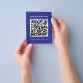 Aangepaste Marketing Promotionele QR Code & Tekst Flyer (Hand)