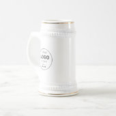 Aangepaste marketing stein met logo bierpul (Voorkant links)