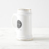 Aangepaste marketing stein met logo bierpul (Voorkant links)