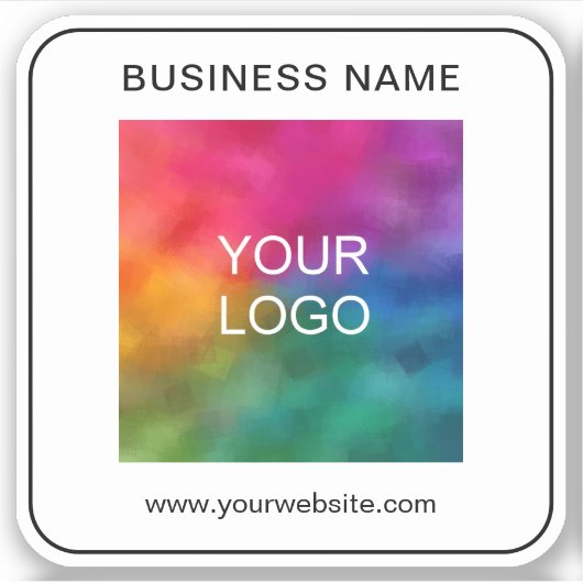 Aangepaste marketing Uw bedrijfsnaam Logo Hier Sticker (Voorkant)