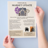 Aangepaste markt update onroerend goed deur kloppe flyer (Hand)