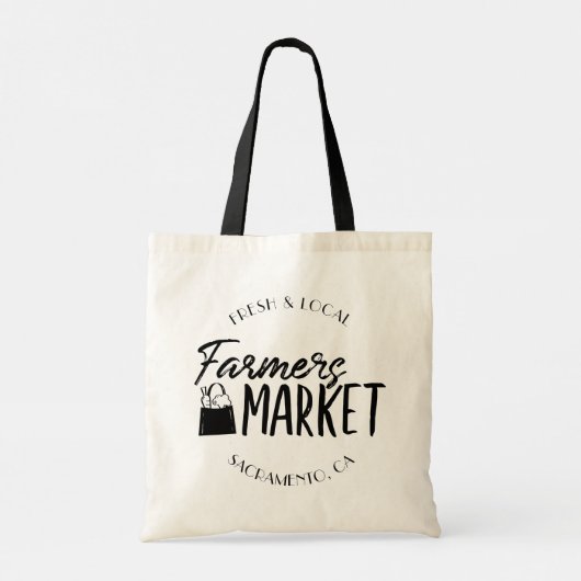 Aangepaste markt voor stadsboeren tote bag (Achterkant)