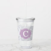 Aangepaste marmer met lavender Decal Acryl Drinkbeker (Voorkant)
