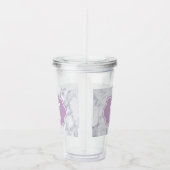 Aangepaste marmer met lavender Decal Acryl Drinkbeker (Rechts)