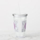 Aangepaste marmer met lavender Decal Acryl Drinkbeker (Links)