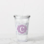 Aangepaste marmer met lavender Decal Acryl Drinkbeker (Achterkant)