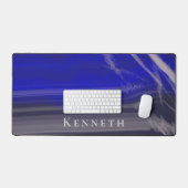 Aangepaste marmer Navy blauw grijs moderne abstrac Bureaumat (Keyboard & Muis)