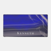 Aangepaste marmer Navy blauw grijs moderne abstrac Bureaumat (Voorkant)