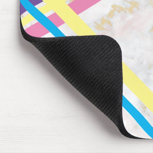 Aangepaste marmer roze-muis-desk-pc muismat (Hoek)