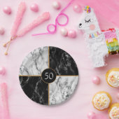 Aangepaste marmer voor uw verjaardagspapieren Bord (Feest)