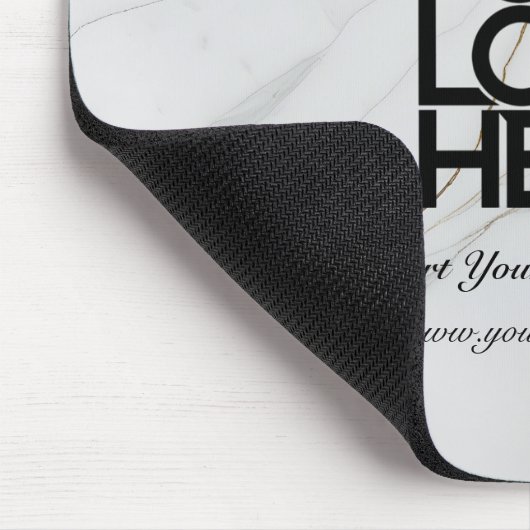 Aangepaste Marmeren Bedrijf Logo Muismat (Hoek)