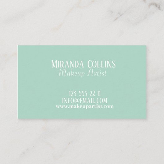 Aangepaste Marmeren Sophisticated Script Minimalis Visitekaartje (Achterkant)