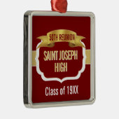 Aangepaste Maroon 50e klasreünie  Metalen Ornament (Rechts)