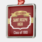 Aangepaste Maroon 50e klasreünie  Metalen Ornament (Links)