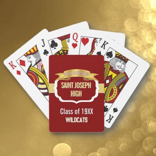 Aangepaste MAROON 50e klasreünie Pokerkaarten