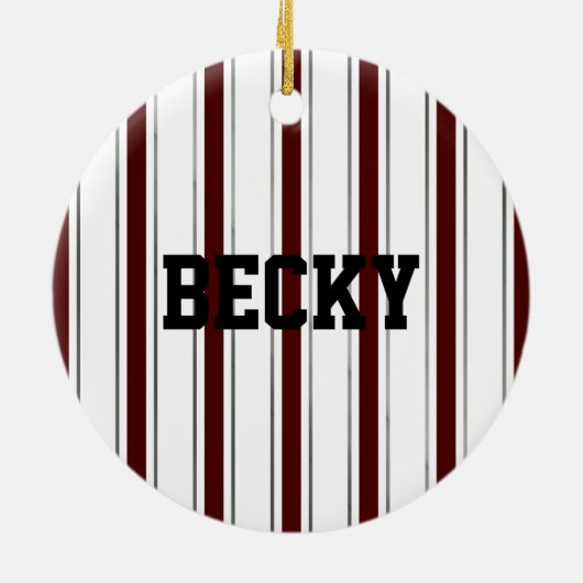 Aangepaste Maroon Megaphone Cheerleader Ornament (Achterkant)