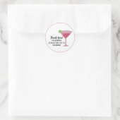 Aangepaste Martini Glas Cosmo Verjaardagsfeestje Ronde Sticker (Tas)