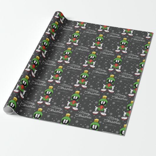 Aangepaste MARVIN DE MARTIAN™ Vrolijke Kerstdagen Cadeaupapier (Uitgerold)