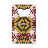 Aangepaste Maryland State Flag Bottle Open Creditkaart Flessenopener (Voorkant)