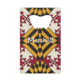 Aangepaste Maryland State Flag Bottle Open Creditkaart Flessenopener