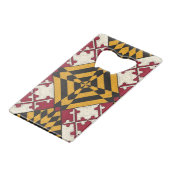Aangepaste Maryland State Flag Bottle Open Creditkaart Flessenopener (Achterkant Gekanteld)