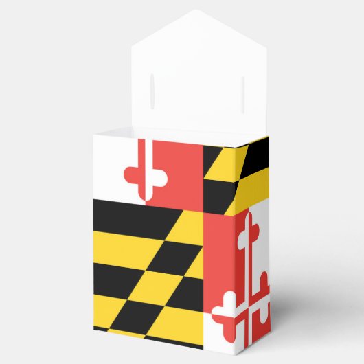 Aangepaste Maryland Vlag Favor Box Bedankdoosjes (Geopend)