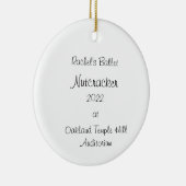 Aangepaste Marzipan/ventilator/maid/sneeuwkraker Keramisch Ornament (Rechts)