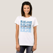 Aangepaste mascotte honkbal trendy grunge t-shirt (Voorkant volledig)