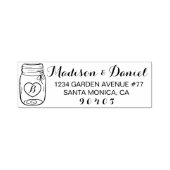 Aangepaste Mason Jar Adresstempel, Zelfinkt stempe Zelfinktende Stempel (Design)