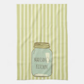 Aangepaste Mason Jar Kitchen Towel Bleke Stripes Theedoek (Verticaal)