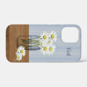 Aangepaste Mason Jar of Daisies Case-Mate iPhone Case (Achterkant (horizontaal))