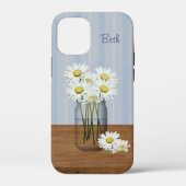 Aangepaste Mason Jar of Daisies Case-Mate iPhone Case (Achterkant)
