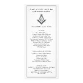 Aangepaste Masonic-rackkaarten | Officiële install Reclamekaart (Voorkant)