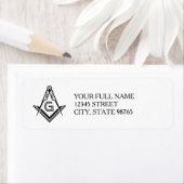 Aangepaste masonic Square & Compass Mailing Labels (Insitu)